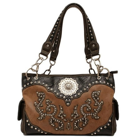 N7551601 Blazin Roxx Womens Bead Ribbon Satchel N7551601 Blazin Roxx Womens Bead Ribbon Satchel